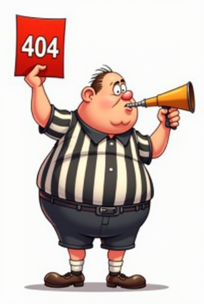 404 Referee with red card